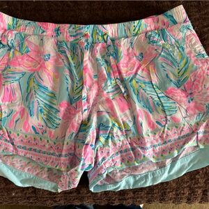 Lilly Pulitzer Pink and Blue High Waist Shorts